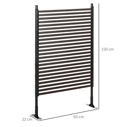 Garden Fence with 2 Standing Ways for Hard & Soft Ground, Decorative Outdoor Divider, Animal Barrier Fence, Brown