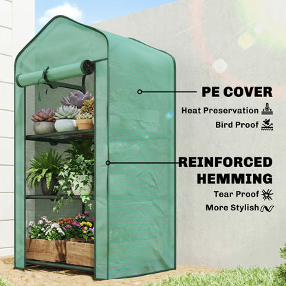 Three-Tier Mini Greenhouse - Green