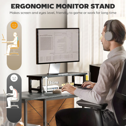 168cm Reversible L Shaped Desk, Industrial Corner Computer Desk with Adjustable Shelf and Storage Bag