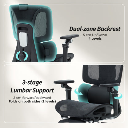 Ergonomic Office Chair, High Back Mesh Desk Chair, Black