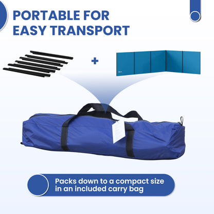 Camping Windbreak, Foldable Portable Wind Blocker w/ Carry Bag and Steel Poles, 780cm x 150cm