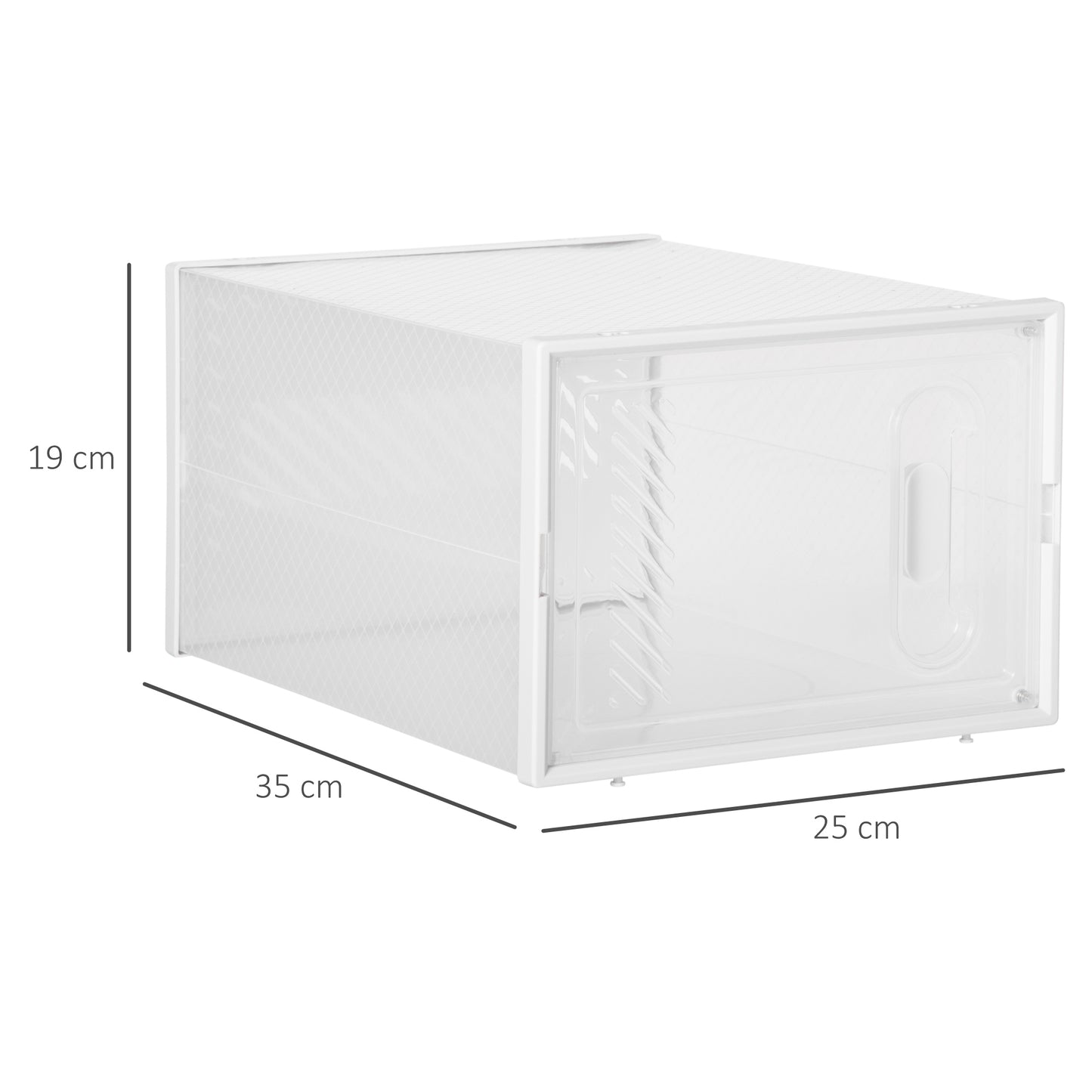 18PCS Clear Shoe Box, Plastic Stackable Shoe Storage Box for UK/EU Size up to 8.5/43 with Magnetic Door for Women/Men