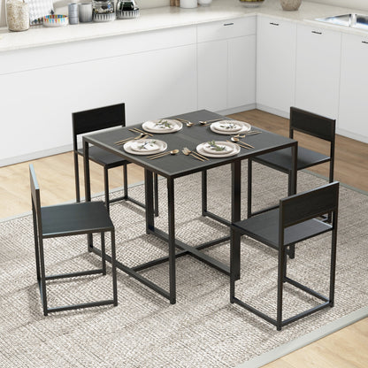 3 Piece Dining Table and Chairs Set, Dining Room Sets, Rectangular Space Saving Table and 2 Chairs for Compact Kitchens