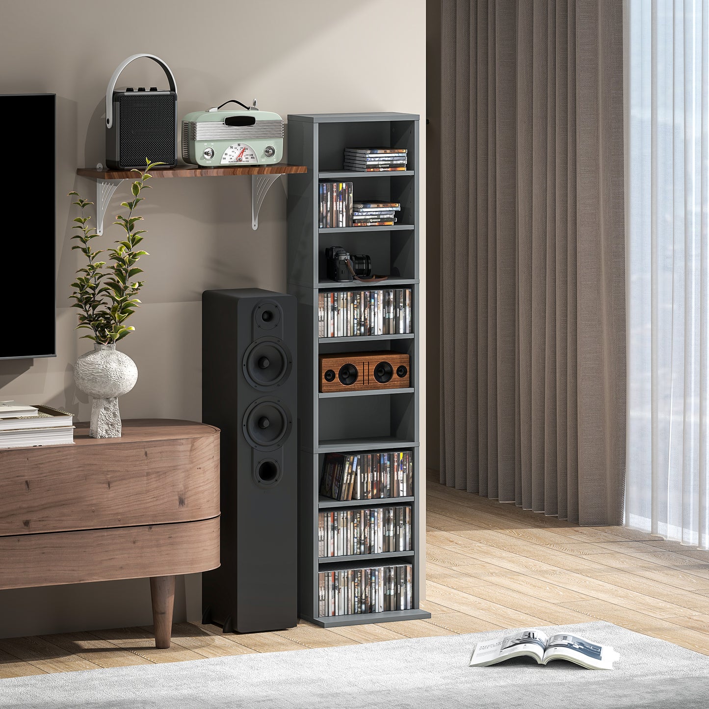 260 Narrow CD Storage Unit - Grey