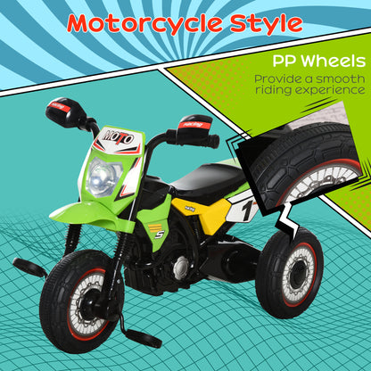Trike for Kids, Toddler Pedal Motorcycle, Kids Ride On Tricycle Early Learning w/ Music Lights Handlebar Stickers Exercise Bo