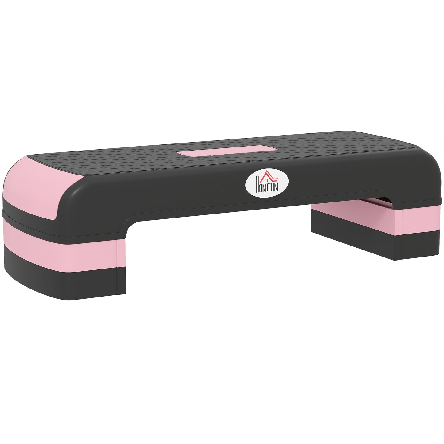 Aerobic Step with 3-Level Adjustable Heights for Home, Office Exercise, Black and Pink