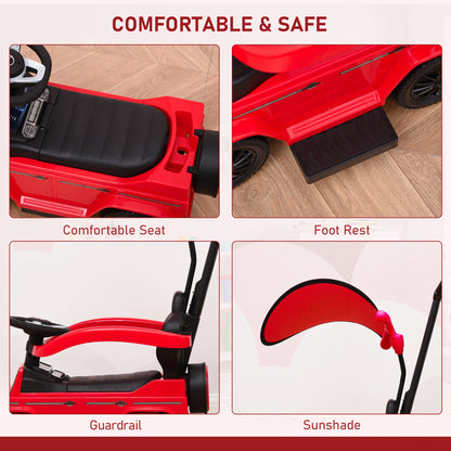 3 in 1 Kids Children Ride on Push Car Toddler Sliding Car G350 Licensed Walker Foot to Floor Slider Push-Along with Horn Stee