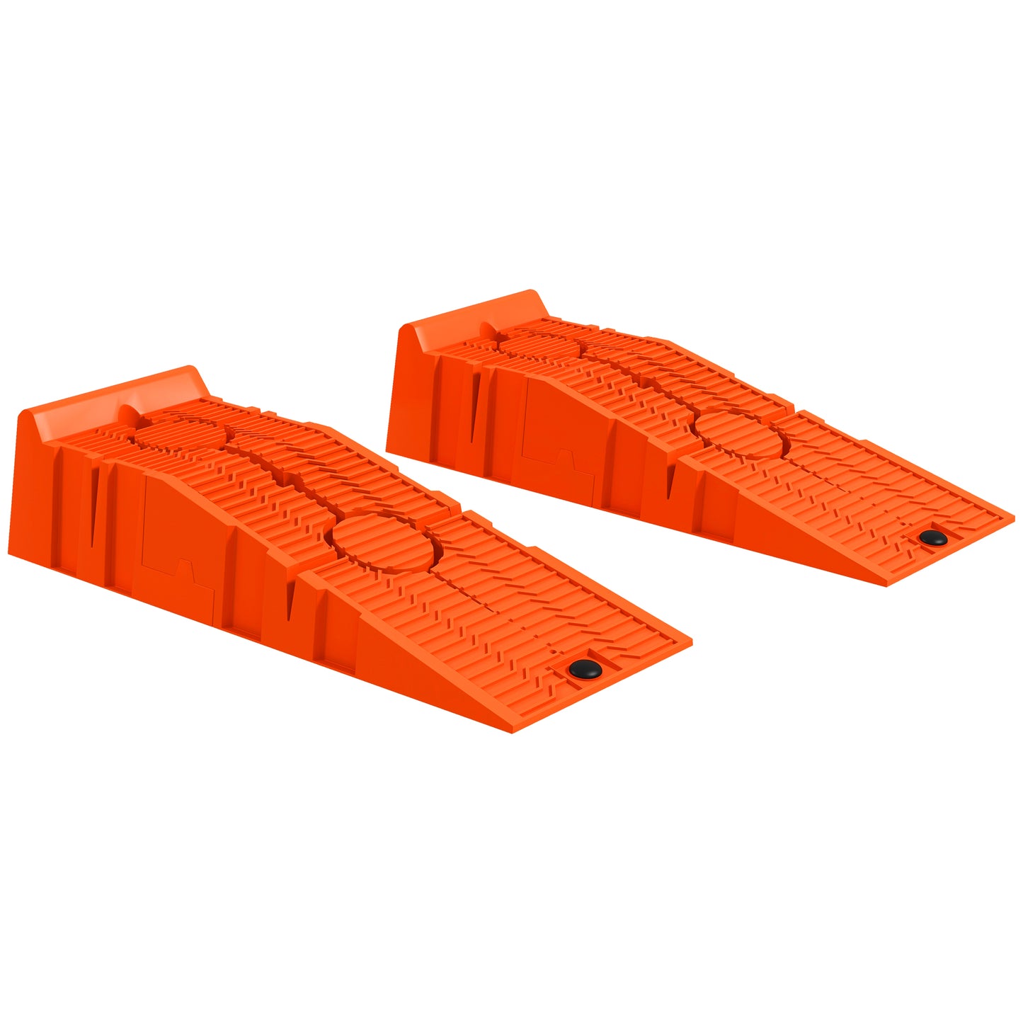 2 PCs Car Ramps Heavy Duty 2.5 Ton Motorhome Levelling Ramps, Plastic Garage Workshop Car Lift