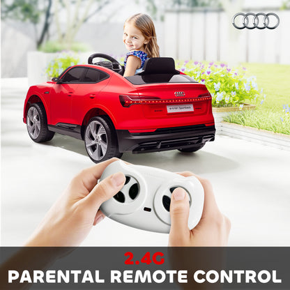 Audi E-tron Licensed 12V Kids Electric Ride on, Electric Car for Kids, with Parental Remote, Music Lights MP3