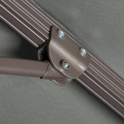 3(m) Cantilever Parasol 360° Rotation Roma Umbrella Hanging Sun Shade with Aluminium Frame, Tilt Crank