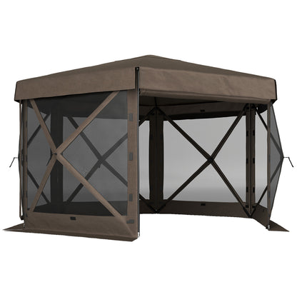 3 x 3(m) Hexagon Pop Up Gazebo with 5 Sides and Carry Bag, Waterproof, UV Resistant Party Tent Instant Event Shelter