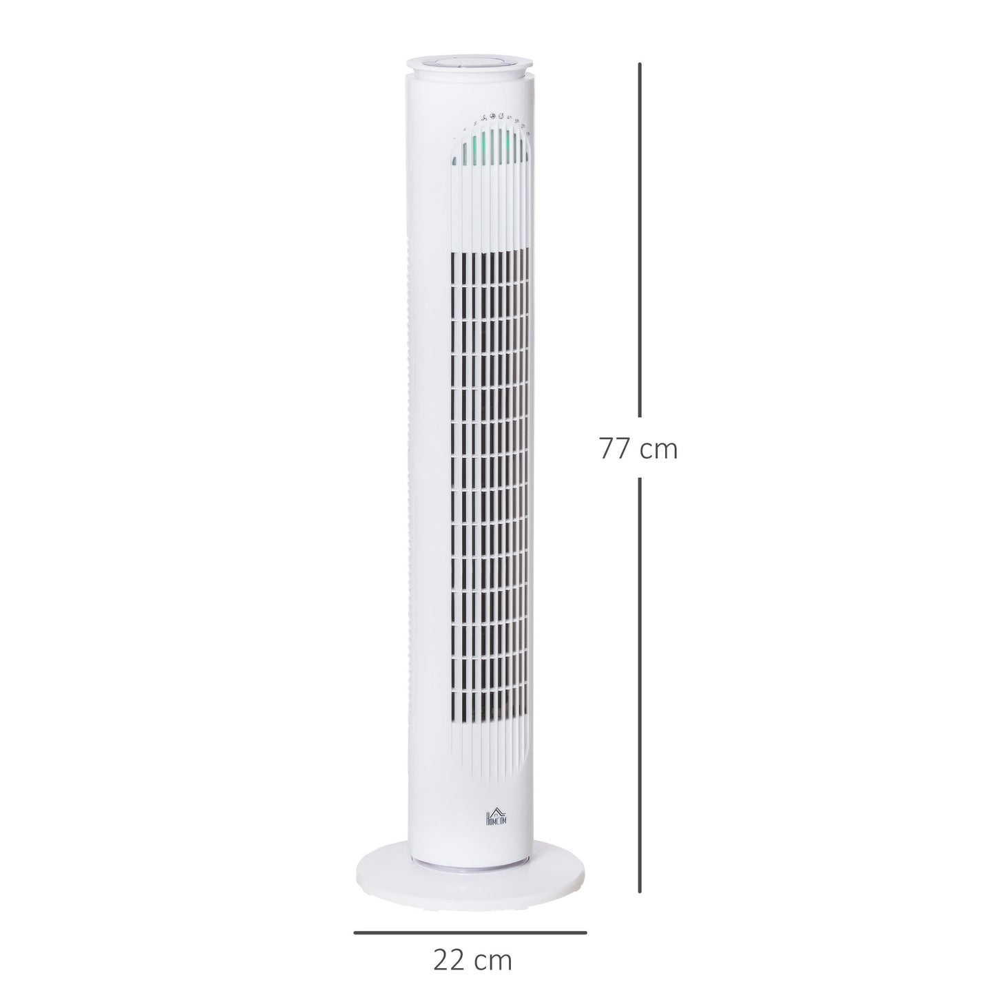 30'' Freestanding Tower Fan, 3 Speed 3 Mode, 10h Timer, 70 Degree Oscillation, LED Light, 5M Remote Controller, White