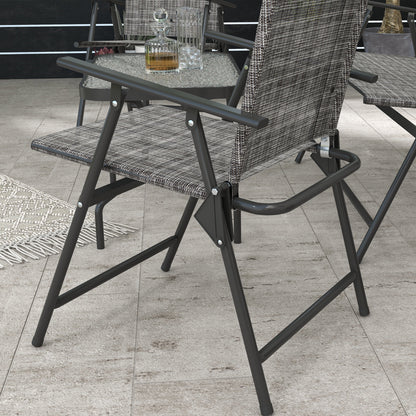 Four-Piece Metal Garden Sofa Set - Mixed Grey