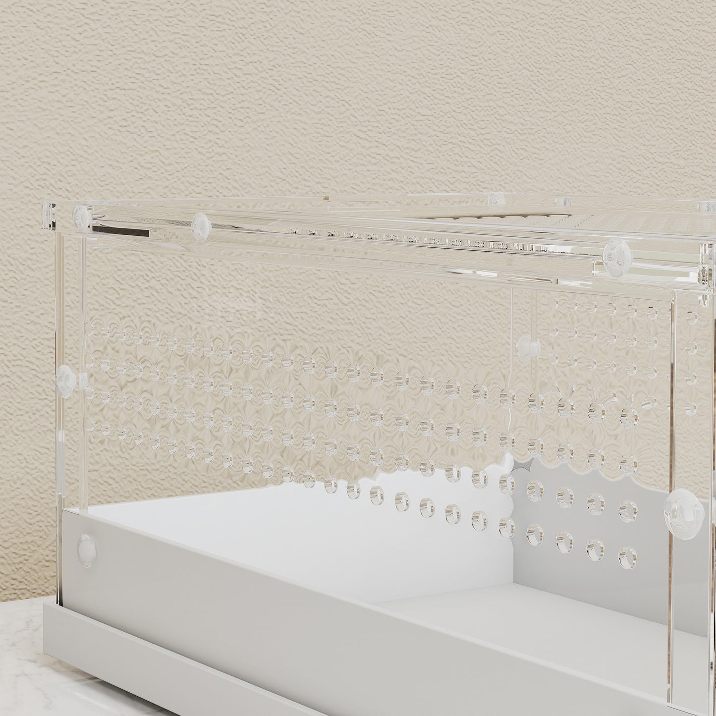 Acrylic Reptile Terrarium with Top Sliding Door, Vents, for Snake, Frog, Spider, Gecko, Tarantula, 30 x 20 x 15 cm