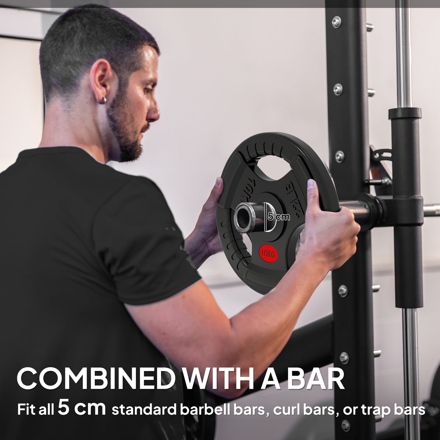 Olympic Weight Plates, 2"/5cm Weight Disc Pair with Tri-Grips