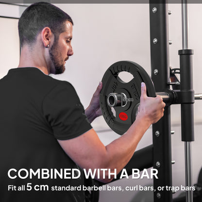 Olympic Weight Plates, 2"/5cm Weight Disc Pair with Tri-Grips