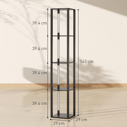 LED Floor Lamp with Shelves, Modern Dimmable Standing Lamp with 3 Brightness Levels and Foot Switch for Living Room, Bedroom