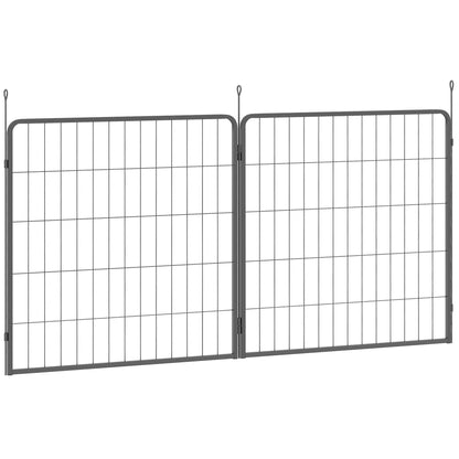 2 Piece Dog Pen Expansion Pack for 80cm High Pet Playpen with 3 Stakes, for Small and Medium Dogs