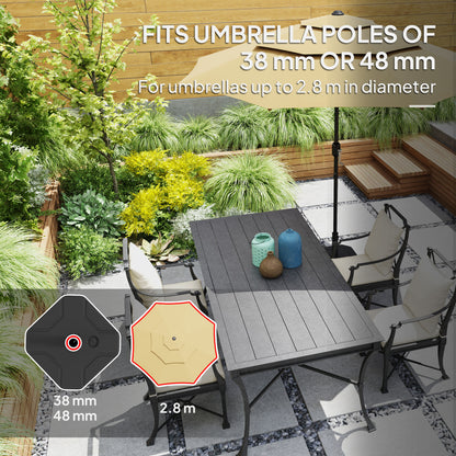 Square Garden Parasol Base, Garden Umbrella Stand Heavy Duty Parasol Base, Filled Up to 25kg with Sand or 20kg