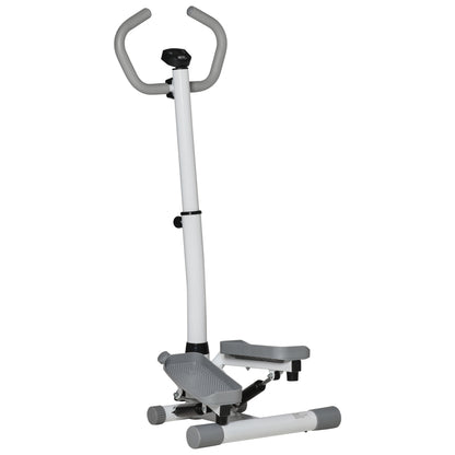 Adjustable Twist Stepper Aerobic Ab Exercise Fitness Workout Machine w/ LCD Screen, Height Adjust Handlebars for Home Gym