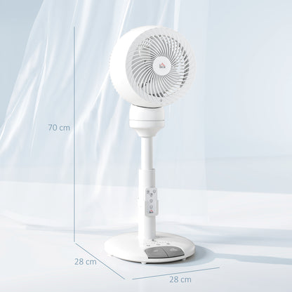 Standing Fan for Bedroom, 28" Pedestal Fan with Remote, 70° Oscillating, 90° Vertical Tilt, 3 Speeds, Adjustable Height