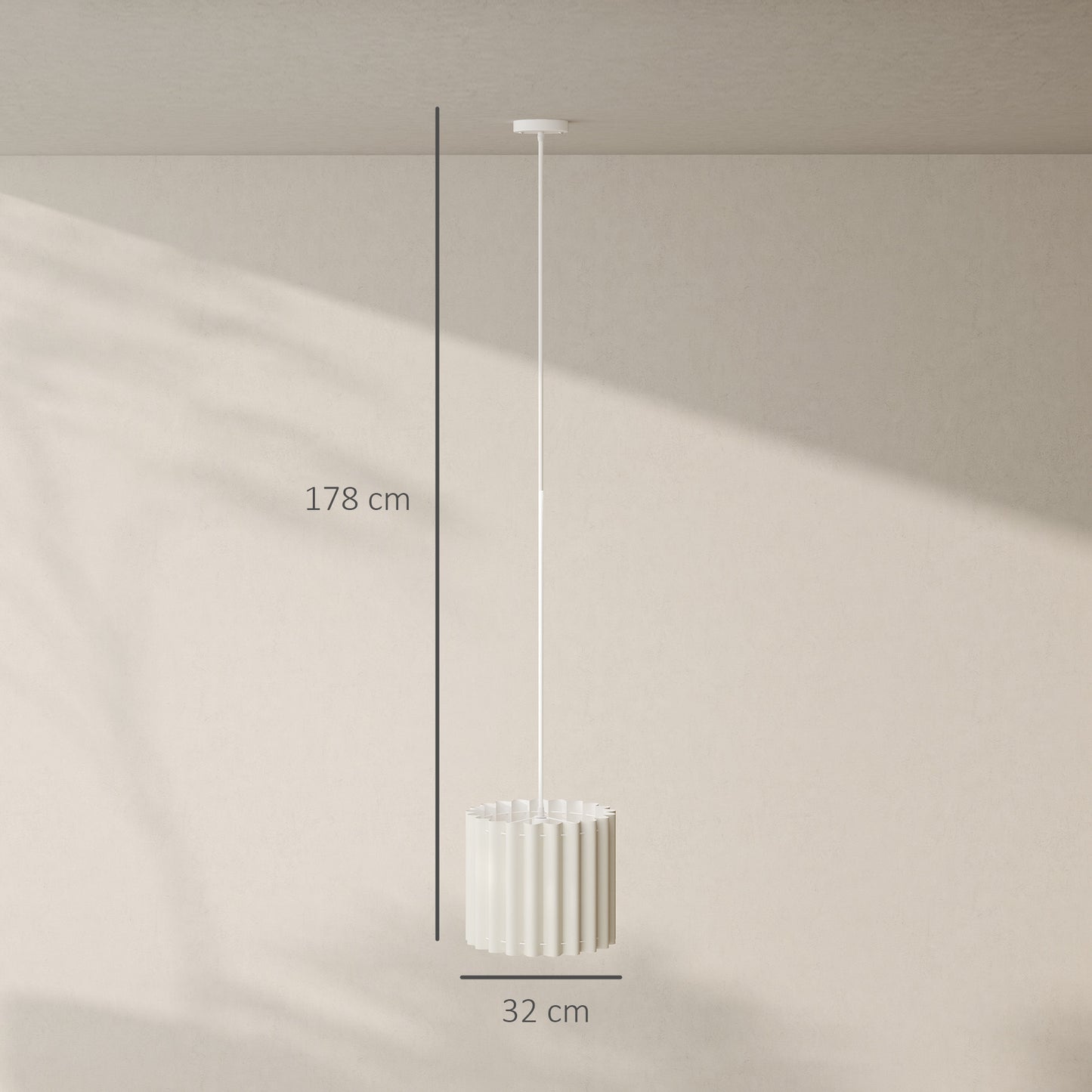 Linen Pendant Light, Bedside Ceiling Lamps with E27 Bulb, Modern Hanging Lights for Living Room, Bedroom, Kitchen, Hallway