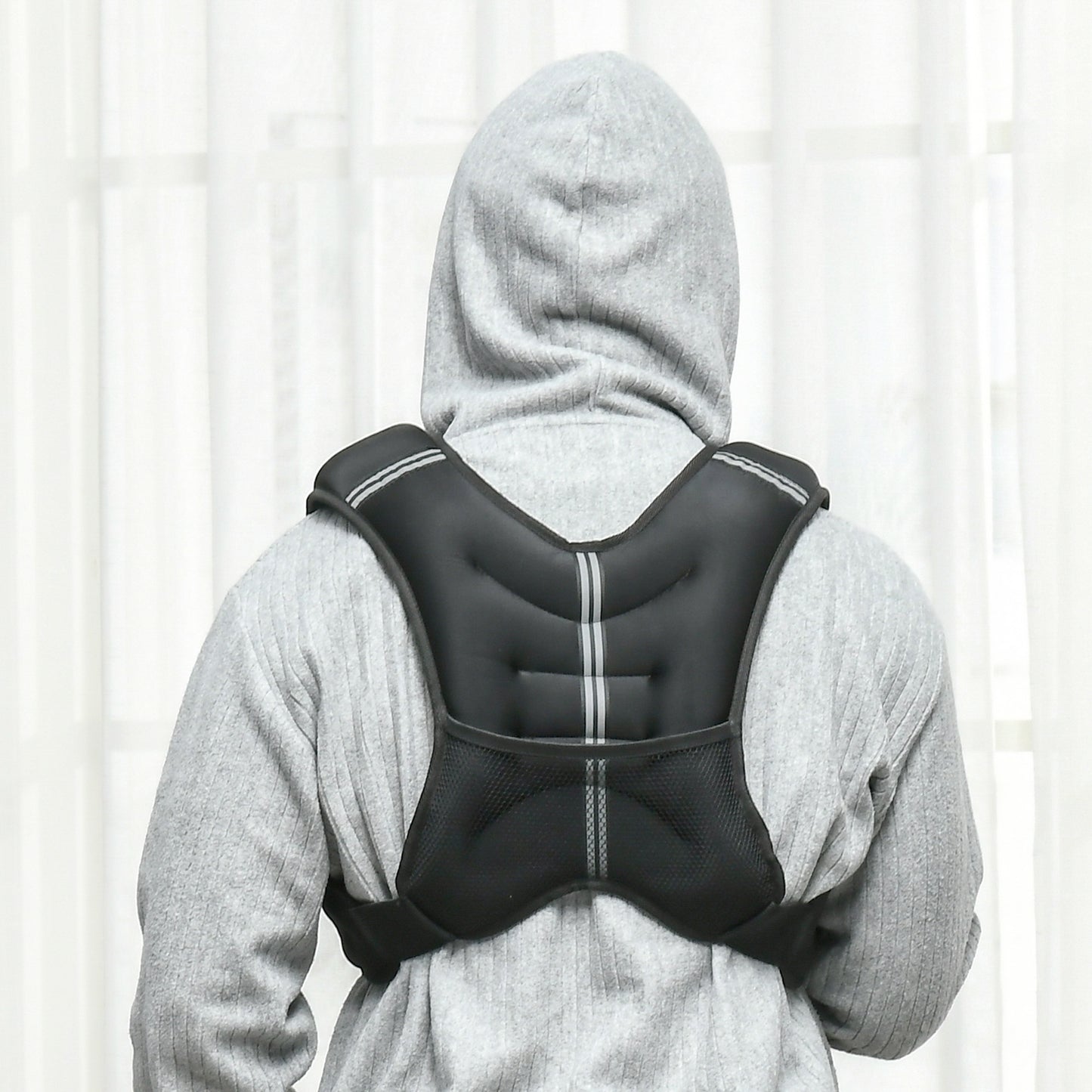 8KG Weighted Vest, Running Weight Vest with Adjustable Strap, Convenient Pocket and Reflective Strips for Men and Women
