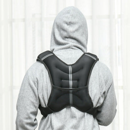 8KG Weighted Vest, Running Weight Vest with Adjustable Strap, Convenient Pocket and Reflective Strips for Men and Women