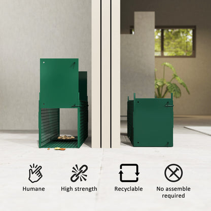 Animal Trap Cage, Humane Rat Trap with Double Doors, Squirrel Trap for Indoors & Outdoors, Catch and Release Mice, Rats