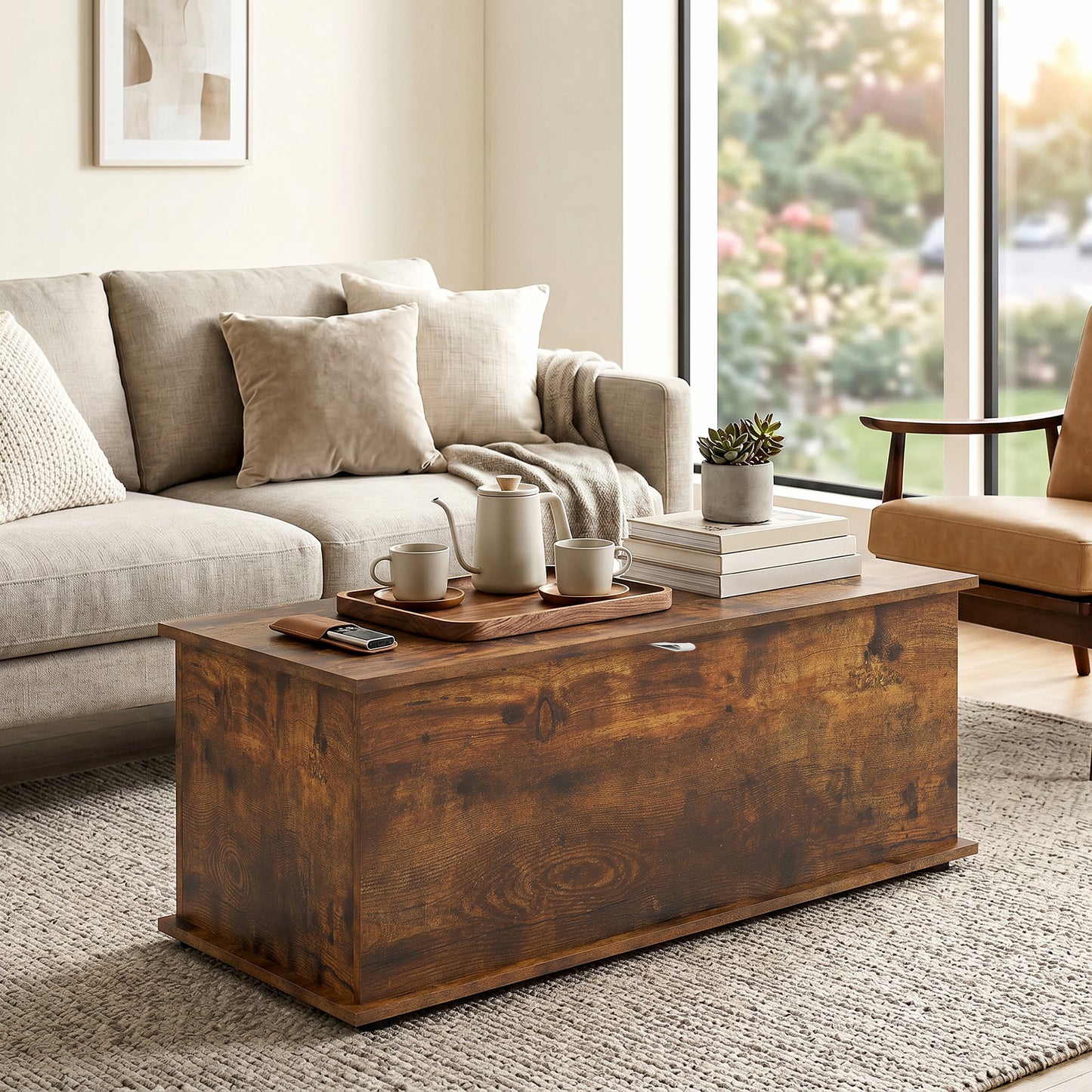 Storage Chest, Large 113L Blanket Box, Shoe Bench with Safety Hinged Lid, Storage Trunk, Bed End Bench for Bedroom, Hallway