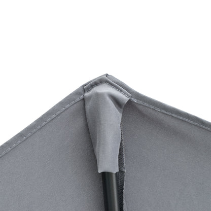 2m Half Parasol Market Umbrella Garden Balcony Parasol with Crank Handle, Base, Double-Sided Canopy, Dark Grey