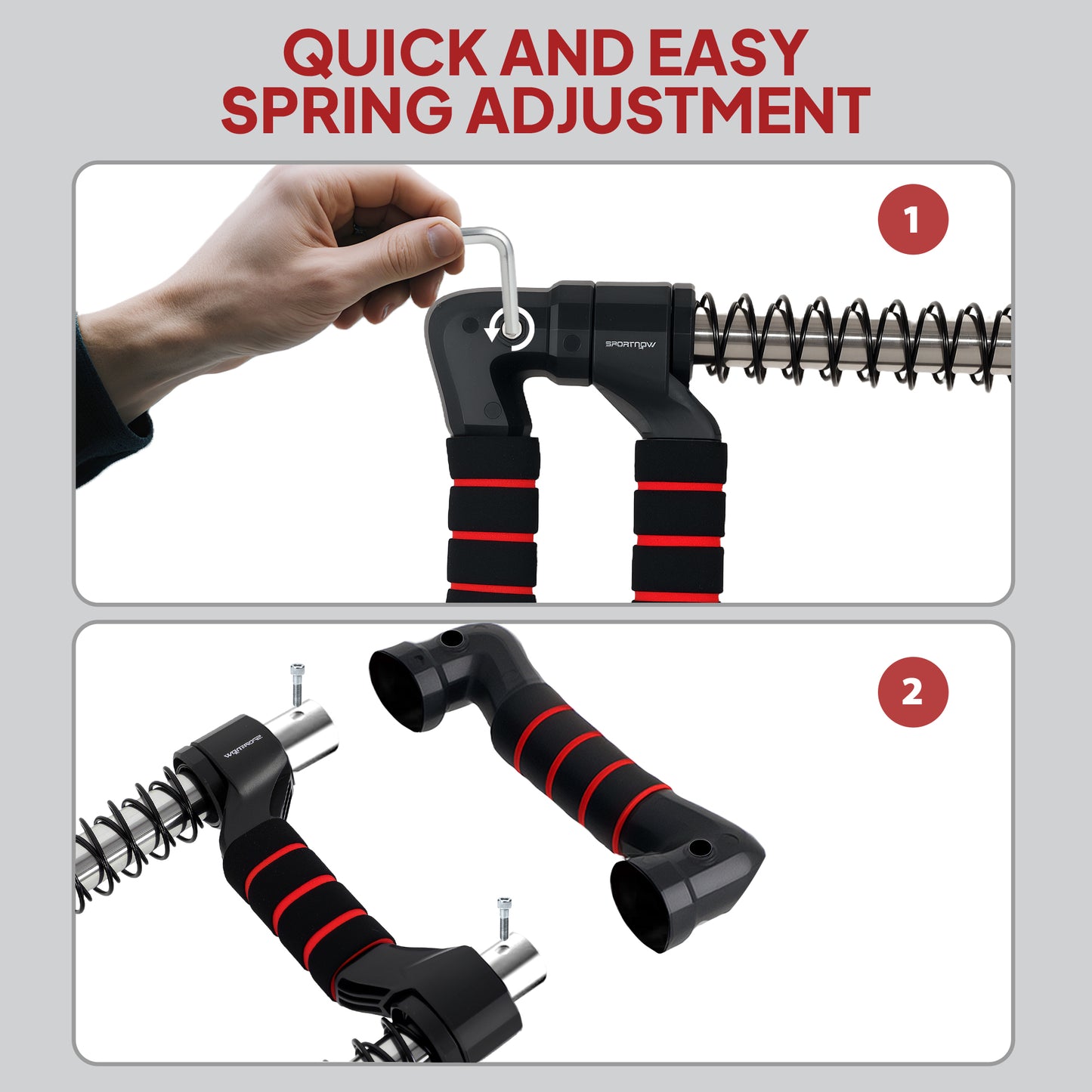 Chest Expander, with 10-50kg Adjustable Resistance, for Home Gym, Office, Travel Workout