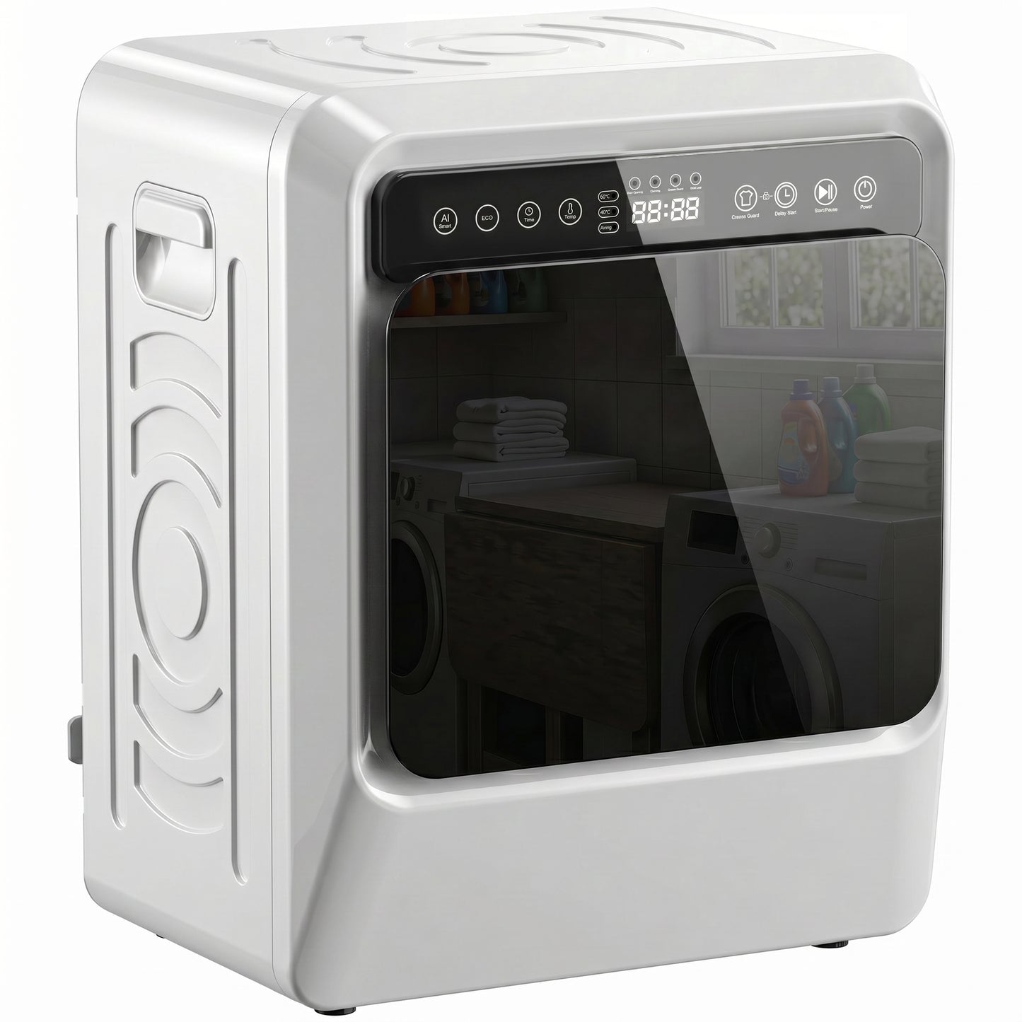 5kg Vented Tumble Dryer, 1000W Compact Tumble Dryer with Smart Drying, Freestanding Stackable Clothes Drying Machine