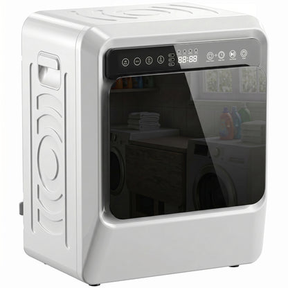 5kg Vented Tumble Dryer, 1000W Compact Tumble Dryer with Smart Drying, Freestanding Stackable Clothes Drying Machine