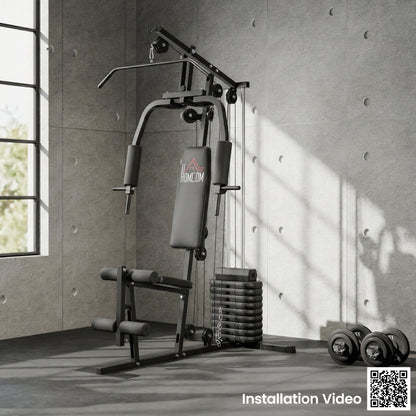 Multifunction Home Gym Machine, with 45kg Weight Stacks, for Strength Training