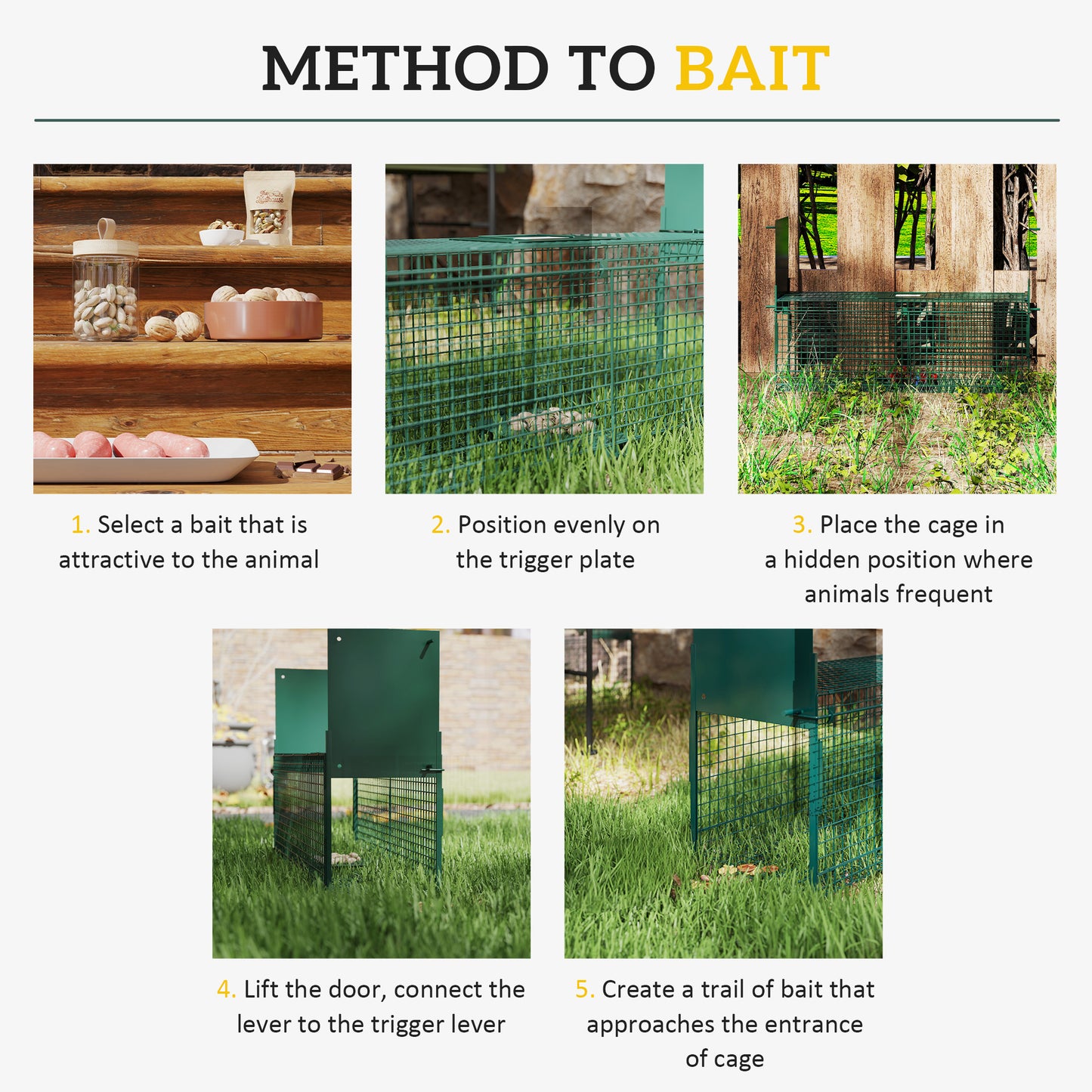 Animal Trap Cage, Humane Rat Trap with Double Doors, Squirrel Trap for Indoors & Outdoors, Catch and Release Mice, Rats