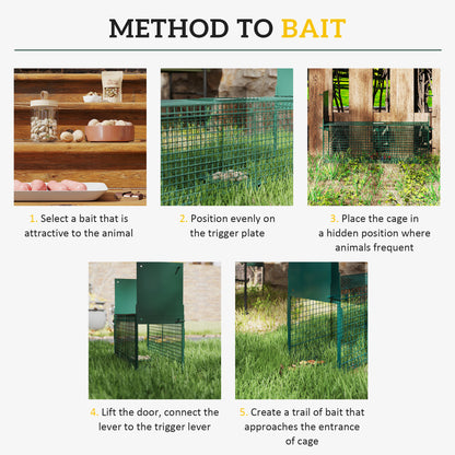 Animal Trap Cage, Humane Rat Trap with Double Doors, Squirrel Trap for Indoors & Outdoors, Catch and Release Mice, Rats