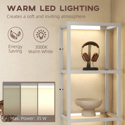 Four-Shelf Floor Lamp - Grey