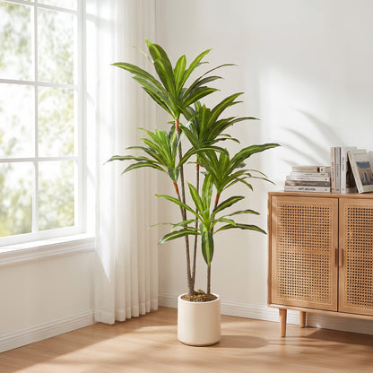 150cm Lifelike Fake Tree, Artificial Dracaena Tree with Bendable Trunks, Green