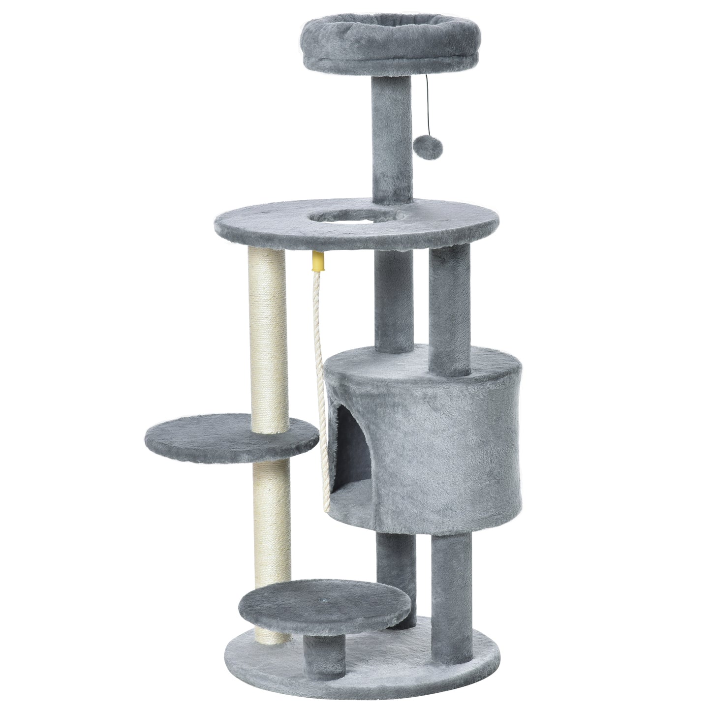Cat Tree Tower for Indoor Cats 112cm Climbing Kitten Activity Center