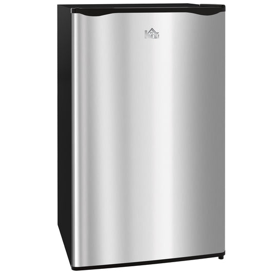 Under Counter Fridge, 91L Small Fridge with Chiller Box, Removable Shelf, Reversible Door, Adjustable Legs