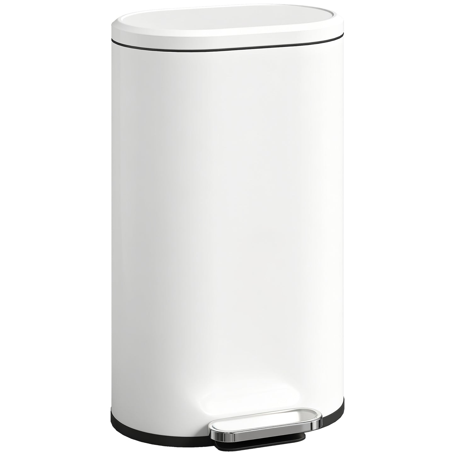 30 L Modern Curved Kitchen Bin - Cream
