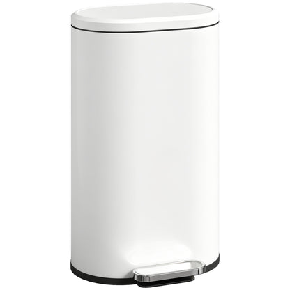 30 L Modern Curved Kitchen Bin - Cream