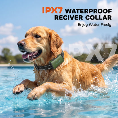 Dog Training Collar with 3200Ft Remote Range, Anti Barking Device with 3 Modes, IPX7 Waterproof, Rechargeable