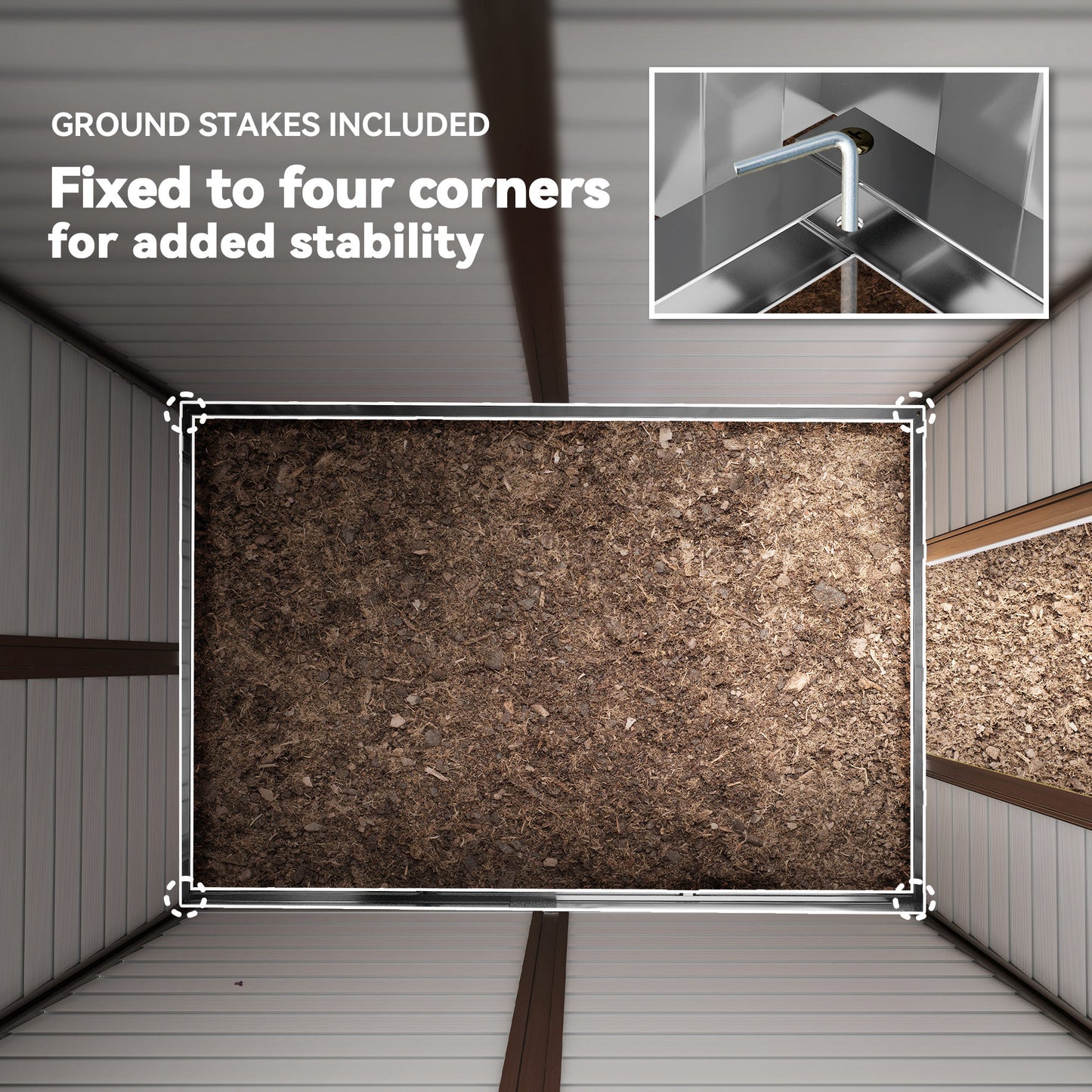 9x 6FT Metal Outdoor Garden Shed, Galvanised Tool Storage Shed w/ Sloped Roof, Lockable Door for Patio Lawn, Dark Grey