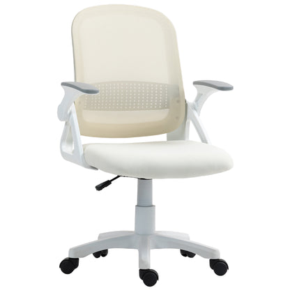 Breathable Mesh Office Chair, Ergonomic Swivel Computer Chair with Flip-up Armrests, Lumbar Back Support for Home/Office