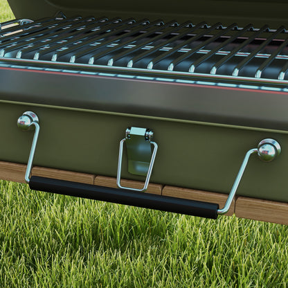 Metal Suitable-Style Portable BBQ Grill - Green