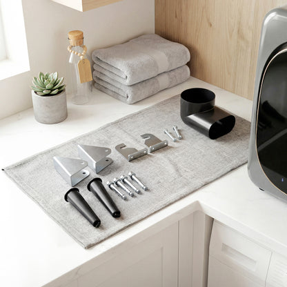 2.5kg Vented Tumble Dryer with Smart Mode, 800W Compact Tumble Dryer with Stainless Steel Tub, Silver Tone