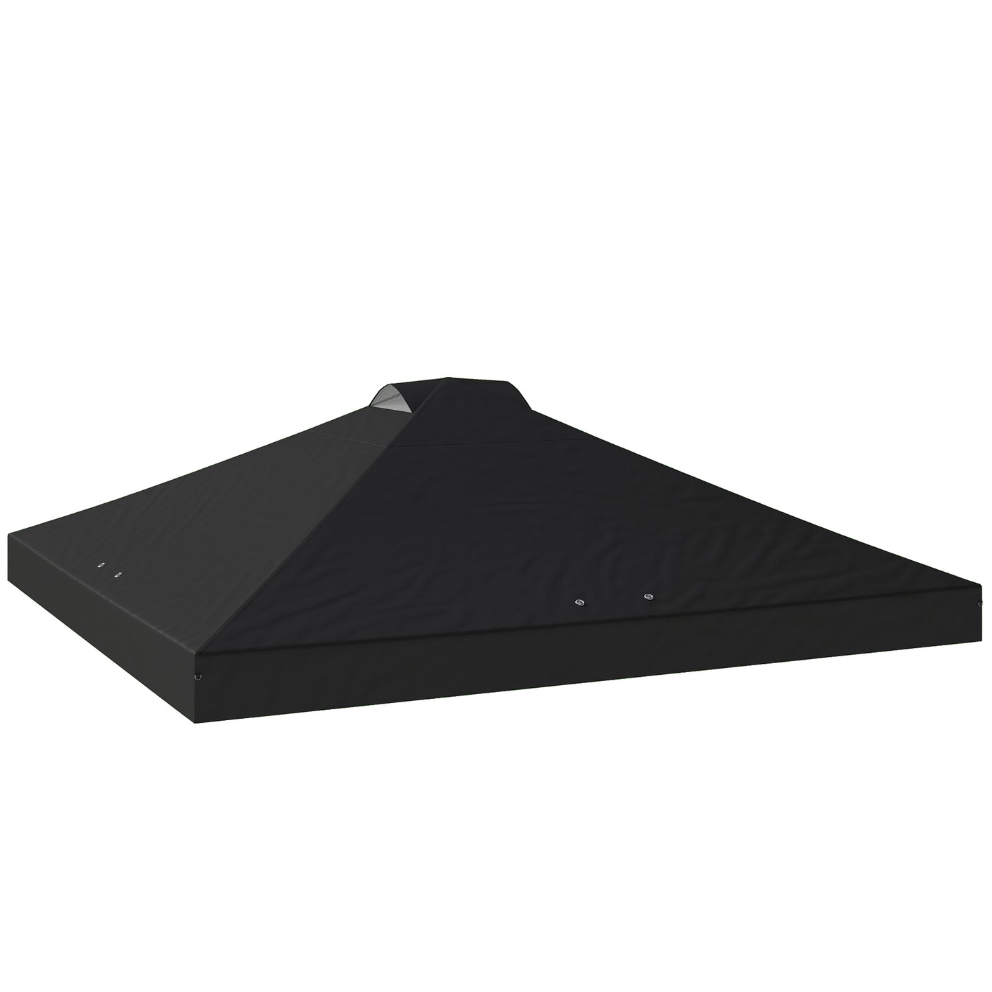 gazebo roof replacement UV50+ Waterproof Pop Up Canopy Cover with 8 Drainage Holes 3 x 3 m Black