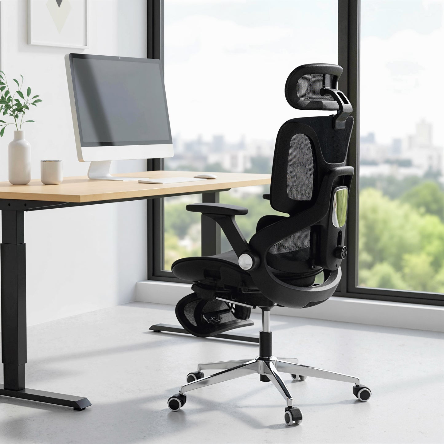 Ergonomic Office Chair, High Back Mesh Desk Chair, Black